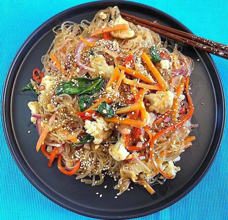 Mung Bean Thread Noodle Dish in Minutes - Delicious Eclectica