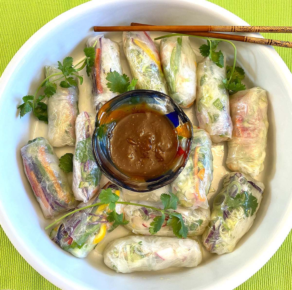Spring rolls served around