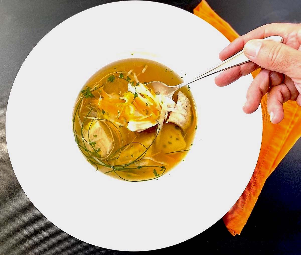 Clear Fish Soup with Fresh Herbs and Lemon – A Light and Elegant Broth